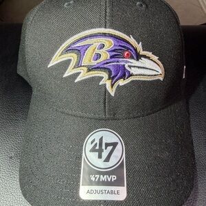 Baltimore Ravens NFL Men's Black Brand ‘47 Hat, OSFA, New With Tag